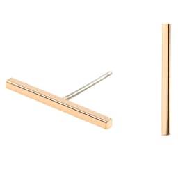2024 Fashion Gold/Black Color Punk Simple T Bar Earrings For Women Ear Stud Fine Jewelry Geometry Brincos Bijoux