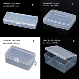 DiY Small Square Clear Plastic Storage Box For Jewelry Diamond Embroidery Craft Bead Pill Home Storage Accessories