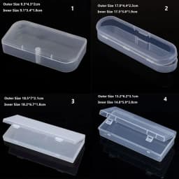 DiY Small Square Clear Plastic Storage Box For Jewelry Diamond Embroidery Craft Bead Pill Home Storage Accessories
