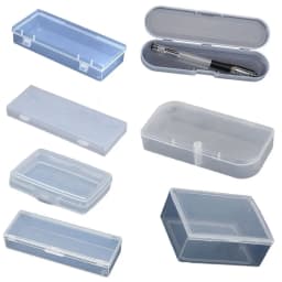 DiY Small Square Clear Plastic Storage Box For Jewelry Diamond Embroidery Craft Bead Pill Home Storage Accessories