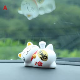 Car Ornament Sleeping Lazy Cat Solar Decoration Creative Auto Cartoon Lucky DollCar Interior Styling