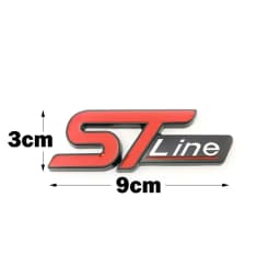 New Metal Red Blue ST line Sticker Car Head Emblem Badge Chrome Sticker for FORD FIESTA FOCUS MONDEO Auto Car Styling