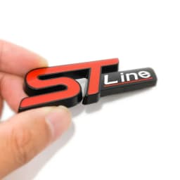 New Metal Red Blue ST line Sticker Car Head Emblem Badge Chrome Sticker for FORD FIESTA FOCUS MONDEO Auto Car Styling