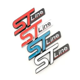 New Metal Red Blue ST line Sticker Car Head Emblem Badge Chrome Sticker for FORD FIESTA FOCUS MONDEO Auto Car Styling