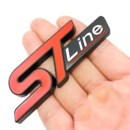 New Metal Red Blue ST line Sticker Car Head Emblem Badge Chrome Sticker for FORD FIESTA FOCUS MONDEO Auto Car Styling