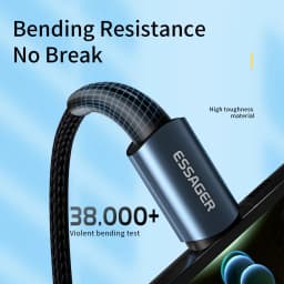 Essager USB C To USB C Cable PD100W 60W Fast Charge Mobile Cell Phone Charging Cord Wire For Xiaomi Samsung Huawei Macbook iPad