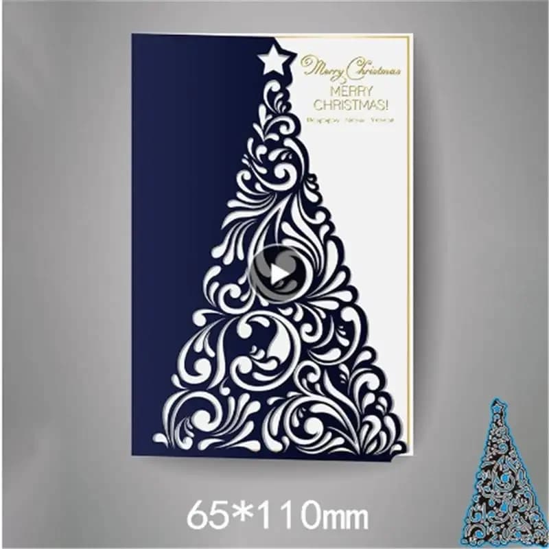 110*65mm Christmas Tree Metal Steel Frames Cutting Dies DIY Booking Photo Album Embossing Paper Cards