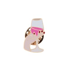 Women Pink Rose Enamel Pins Brooches Champagne Wine Glass Cigarette Vintage Record Player Cute Bike Badges Jewelry for Girl Kids