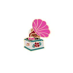 Women Pink Rose Enamel Pins Brooches Champagne Wine Glass Cigarette Vintage Record Player Cute Bike Badges Jewelry for Girl Kids