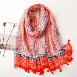 2025 Fashion Paisley Abstract Floral Tassel Viscose Shawl Scarf Lady High Quality Wrap Thin Pashmina Stole Muslim Hijab 180*90Cm