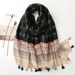 2025 Fashion Paisley Abstract Floral Tassel Viscose Shawl Scarf Lady High Quality Wrap Thin Pashmina Stole Muslim Hijab 180*90Cm