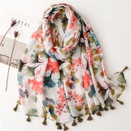 2025 Fashion Paisley Abstract Floral Tassel Viscose Shawl Scarf Lady High Quality Wrap Thin Pashmina Stole Muslim Hijab 180*90Cm
