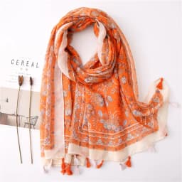 2025 Fashion Paisley Abstract Floral Tassel Viscose Shawl Scarf Lady High Quality Wrap Thin Pashmina Stole Muslim Hijab 180*90Cm