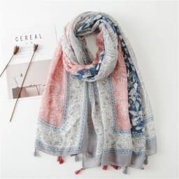 2025 Fashion Paisley Abstract Floral Tassel Viscose Shawl Scarf Lady High Quality Wrap Thin Pashmina Stole Muslim Hijab 180*90Cm