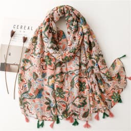 2025 Fashion Paisley Abstract Floral Tassel Viscose Shawl Scarf Lady High Quality Wrap Thin Pashmina Stole Muslim Hijab 180*90Cm
