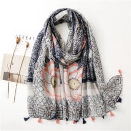 2025 Fashion Paisley Abstract Floral Tassel Viscose Shawl Scarf Lady High Quality Wrap Thin Pashmina Stole Muslim Hijab 180*90Cm