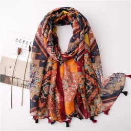 2025 Fashion Paisley Abstract Floral Tassel Viscose Shawl Scarf Lady High Quality Wrap Thin Pashmina Stole Muslim Hijab 180*90Cm