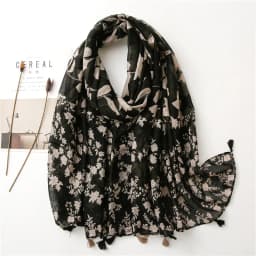 2025 Fashion Paisley Abstract Floral Tassel Viscose Shawl Scarf Lady High Quality Wrap Thin Pashmina Stole Muslim Hijab 180*90Cm