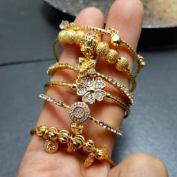 20 Styles Dubai Gold Color Baby Bangles For Kids Baby Promotion Sale Child Birthday Gifts Children'S Bracelets