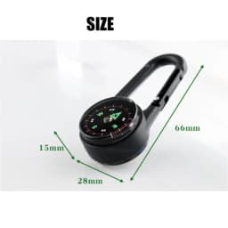 Mini Compass Thermometer Carabiner Compass Thermometer Carabiner 3 in 1 Outdoor Hiking Key Buckle Double Sided Metal Compasses