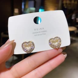 LATS Sweet Burgundy Enamel Heart Earrings for Women Girl Gold Color Metal Love Heart Hanging Dangle Earring Vintage Jewelry