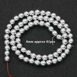 Natural Stone Silver Color Hematite Beads Rondelle Heart Star Round Loose Spacer beads for Jewelry Bracelet Making DIY Bracelet