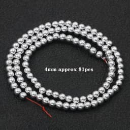 Natural Stone Silver Color Hematite Beads Rondelle Heart Star Round Loose Spacer beads for Jewelry Bracelet Making DIY Bracelet