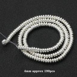 Natural Stone Silver Color Hematite Beads Rondelle Heart Star Round Loose Spacer beads for Jewelry Bracelet Making DIY Bracelet