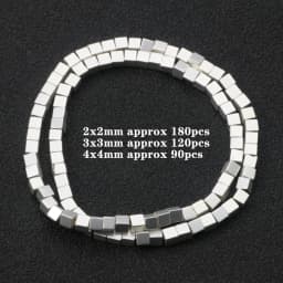 Natural Stone Silver Color Hematite Beads Rondelle Heart Star Round Loose Spacer beads for Jewelry Bracelet Making DIY Bracelet