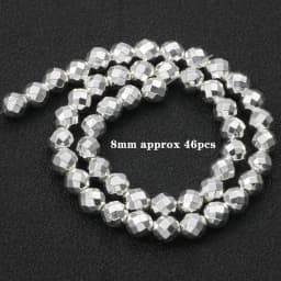 Natural Stone Silver Color Hematite Beads Rondelle Heart Star Round Loose Spacer beads for Jewelry Bracelet Making DIY Bracelet
