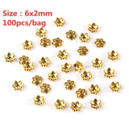 Metal Gold Color Hollow Flower Bead Caps Star Filigree Loose Spacer Caps for Earrings Bracelet Diy Jewelry Making Supplies