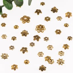 Metal Gold Color Hollow Flower Bead Caps Star Filigree Loose Spacer Caps for Earrings Bracelet Diy Jewelry Making Supplies
