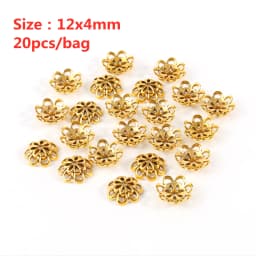 Metal Gold Color Hollow Flower Bead Caps Star Filigree Loose Spacer Caps for Earrings Bracelet Diy Jewelry Making Supplies