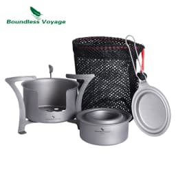 Boundless Voyage Camping Alcohol Stove Ultralight Titanium Wood Burning Stove Outdoor Multi-Fuels Mini Stove Ti2011C-13C