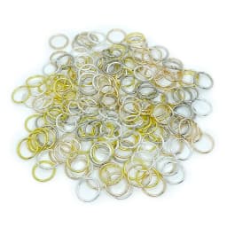 10mm 50Pcs Gold Silver Mix Color Hair Rings Dreadlock Beads Cuffs Opening Rings For Hair Accessories Styling Braider For Kids