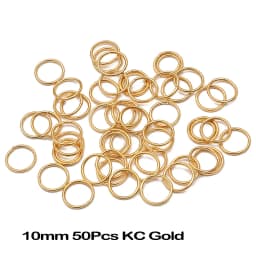 10mm 50Pcs Gold Silver Mix Color Hair Rings Dreadlock Beads Cuffs Opening Rings For Hair Accessories Styling Braider For Kids