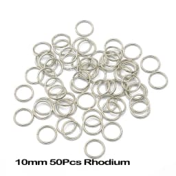 10mm 50Pcs Gold Silver Mix Color Hair Rings Dreadlock Beads Cuffs Opening Rings For Hair Accessories Styling Braider For Kids