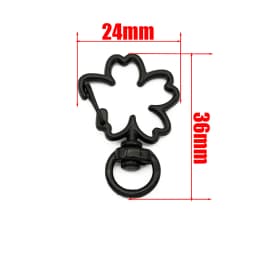10pcs/lot Lovely Candy Colors Sakura Shape Lobster Keychain Lobster Clasp Hooks Key Circle for Key Ring Clasp DIY Making