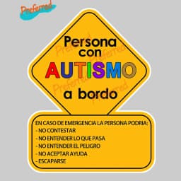 Spanish Letrero Auto Autismo Child on The Boat Baby in The Car Decal Laptop Helmet Trunk Wall Vinyl Car Sticker