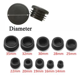 10pc Black Plastic Steel Square Pipe Plug Furniture Accessory Leg Plug Anti Slip Feet Protector Pad Plastic Square Tube Cap Plug