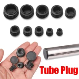 10pc Black Plastic Steel Square Pipe Plug Furniture Accessory Leg Plug Anti Slip Feet Protector Pad Plastic Square Tube Cap Plug