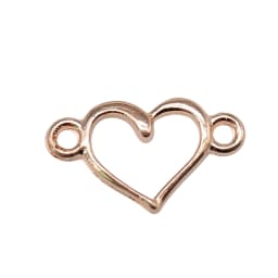 WYSIWYG 40pcs 15x9mm Antique Silver Color Hollow Heart Connector Charms For Jewelry Making DIY Jewelry Findings