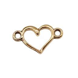WYSIWYG 40pcs 15x9mm Antique Silver Color Hollow Heart Connector Charms For Jewelry Making DIY Jewelry Findings