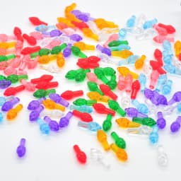 100pcs Small Flames Light Bulbs for Ceramic Christmas Tree Multicolor Twist Lamp Beads Ornaments Plastic Lights Pegs Accessories