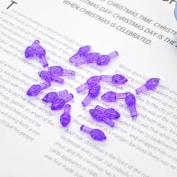 100pcs Small Flames Light Bulbs for Ceramic Christmas Tree Multicolor Twist Lamp Beads Ornaments Plastic Lights Pegs Accessories