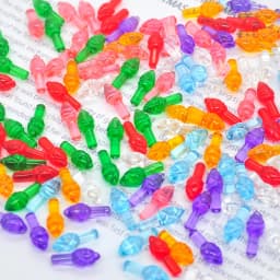 100pcs Small Flames Light Bulbs for Ceramic Christmas Tree Multicolor Twist Lamp Beads Ornaments Plastic Lights Pegs Accessories