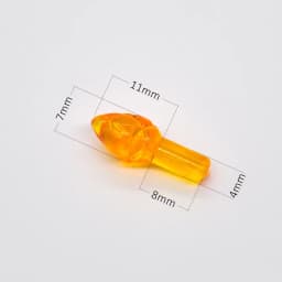 100pcs Small Flames Light Bulbs for Ceramic Christmas Tree Multicolor Twist Lamp Beads Ornaments Plastic Lights Pegs Accessories