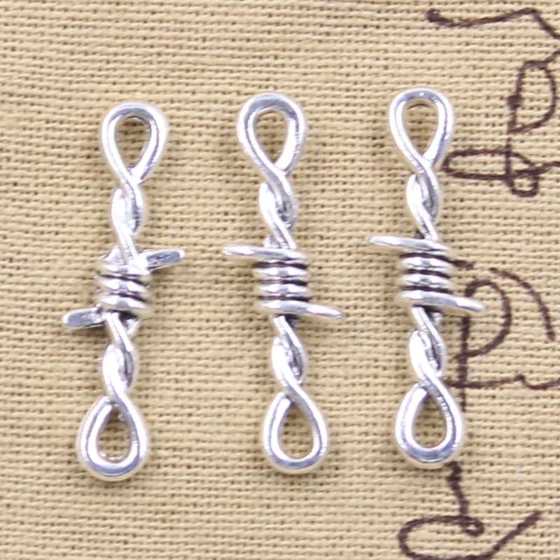 20pcs Charms Thorns Link Bramble Connector 33x10mm Antique Silver Color Pendants DIY Making Findings Handmade Tibetan Jewelry