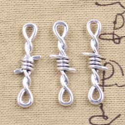 20pcs Charms Thorns Link Bramble Connector 33x10mm Antique Silver Color Pendants DIY Making Findings Handmade Tibetan Jewelry