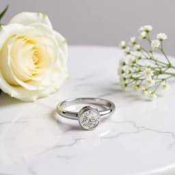 Promotion Fashion Round Crystal Wedding Engagement 925 Sterling Silver Rings For Women Anniversary Finger Ring Jewelry